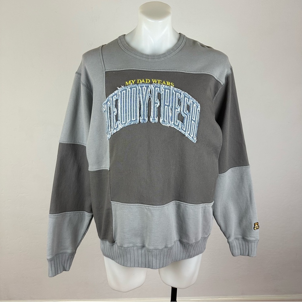 Teddy Fresh “My Dad Wears Teddy Fresh” Colorblock Men's Sweatshirt